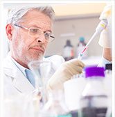 Doctor testing a blood sample